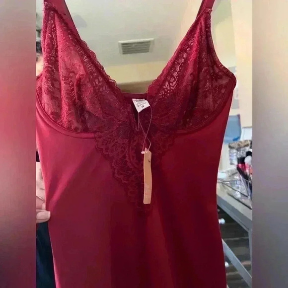 POPILUSH Shapewear Dress Lace Slip Split Maxi - NWT - Picture 7 of 12